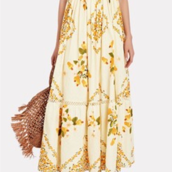 NWT FARM Rio Cashew Crossed Back Maxi Dress - Picture 7 of 14